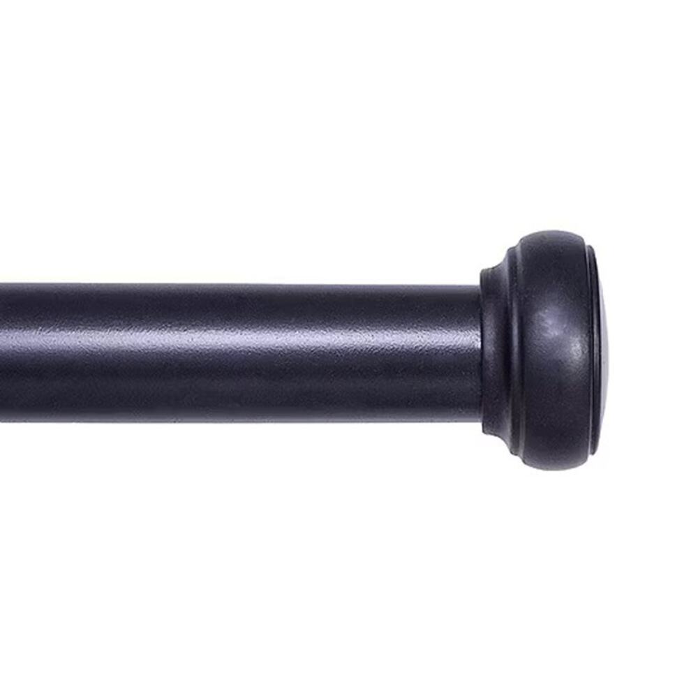 Kenney Weaver 1" Adjustable Curtain Rod 28 to 48 in Black